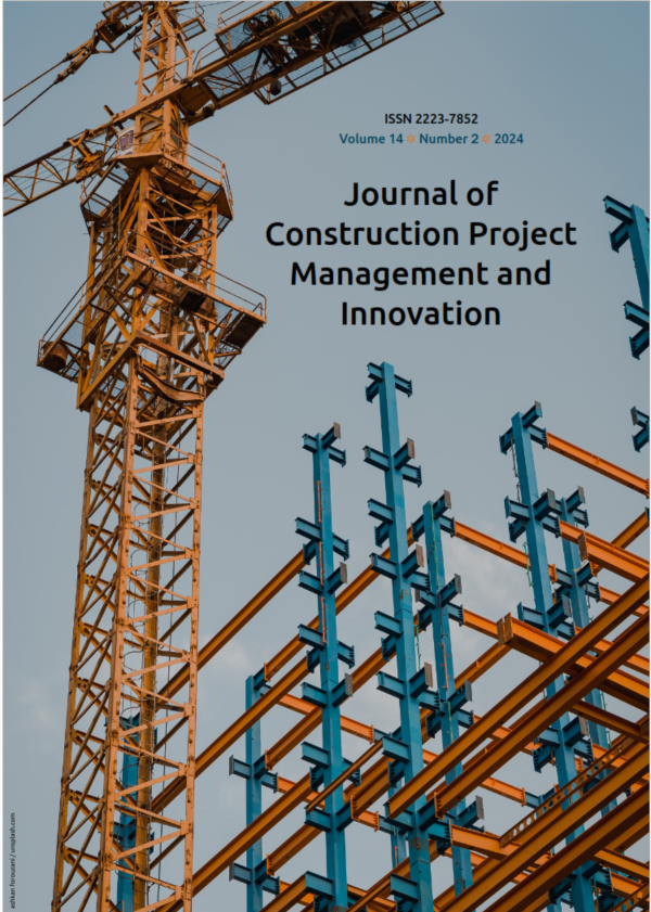 					View Vol. 14 No. 2 (2024): Journal of Construction Project Management and Innovation
				